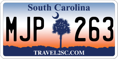 SC license plate MJP263