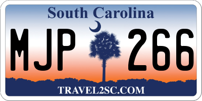 SC license plate MJP266