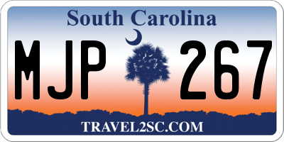 SC license plate MJP267