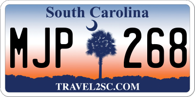 SC license plate MJP268