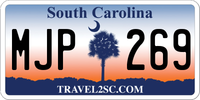 SC license plate MJP269