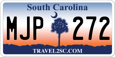 SC license plate MJP272