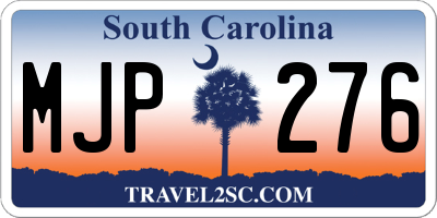 SC license plate MJP276
