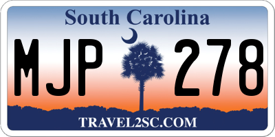 SC license plate MJP278