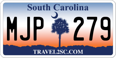 SC license plate MJP279