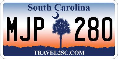 SC license plate MJP280