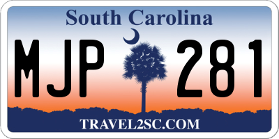 SC license plate MJP281