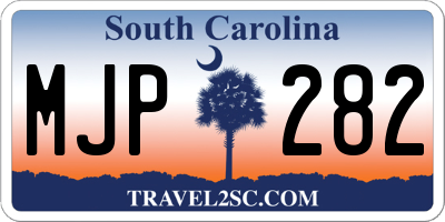 SC license plate MJP282