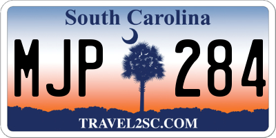 SC license plate MJP284