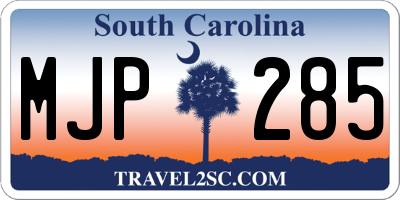 SC license plate MJP285