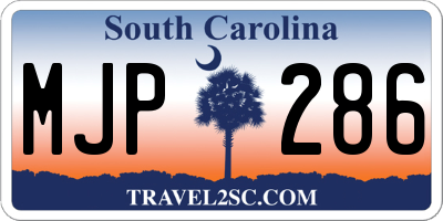 SC license plate MJP286