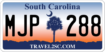 SC license plate MJP288