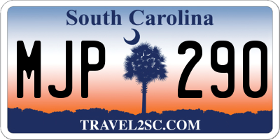 SC license plate MJP290