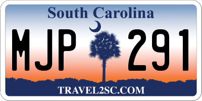 SC license plate MJP291