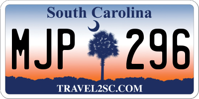 SC license plate MJP296