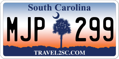 SC license plate MJP299