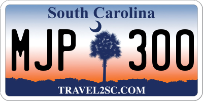 SC license plate MJP300