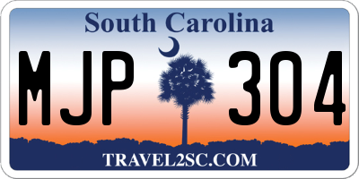 SC license plate MJP304