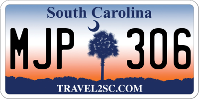 SC license plate MJP306