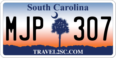 SC license plate MJP307