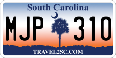SC license plate MJP310