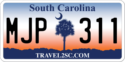 SC license plate MJP311