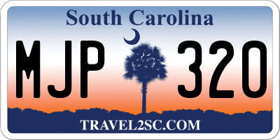 SC license plate MJP320