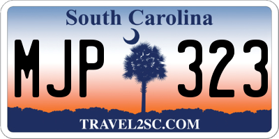 SC license plate MJP323