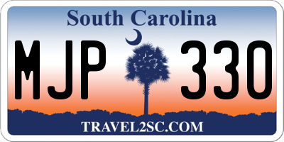 SC license plate MJP330
