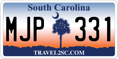SC license plate MJP331
