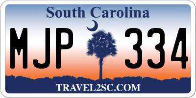 SC license plate MJP334