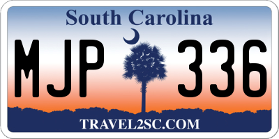 SC license plate MJP336