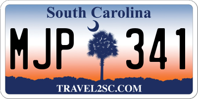 SC license plate MJP341