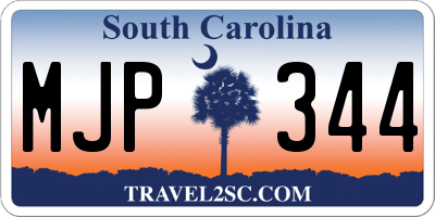 SC license plate MJP344
