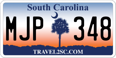 SC license plate MJP348