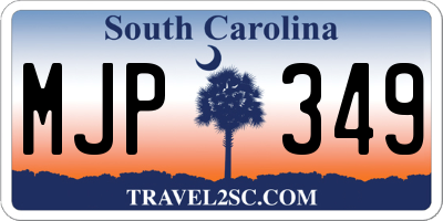 SC license plate MJP349