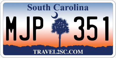 SC license plate MJP351
