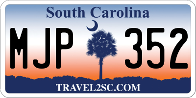 SC license plate MJP352