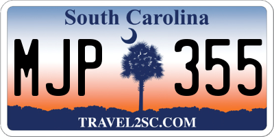 SC license plate MJP355