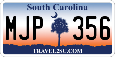 SC license plate MJP356