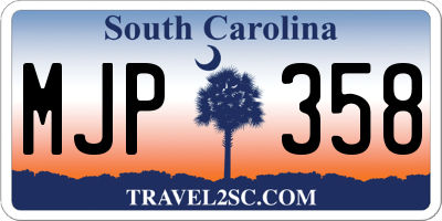 SC license plate MJP358