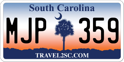 SC license plate MJP359
