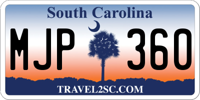 SC license plate MJP360