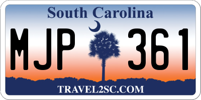SC license plate MJP361