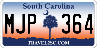 SC license plate MJP364