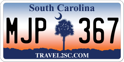 SC license plate MJP367