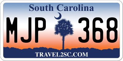 SC license plate MJP368