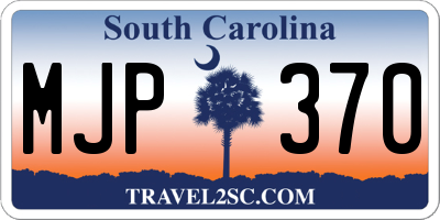SC license plate MJP370