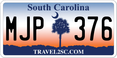 SC license plate MJP376