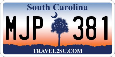SC license plate MJP381